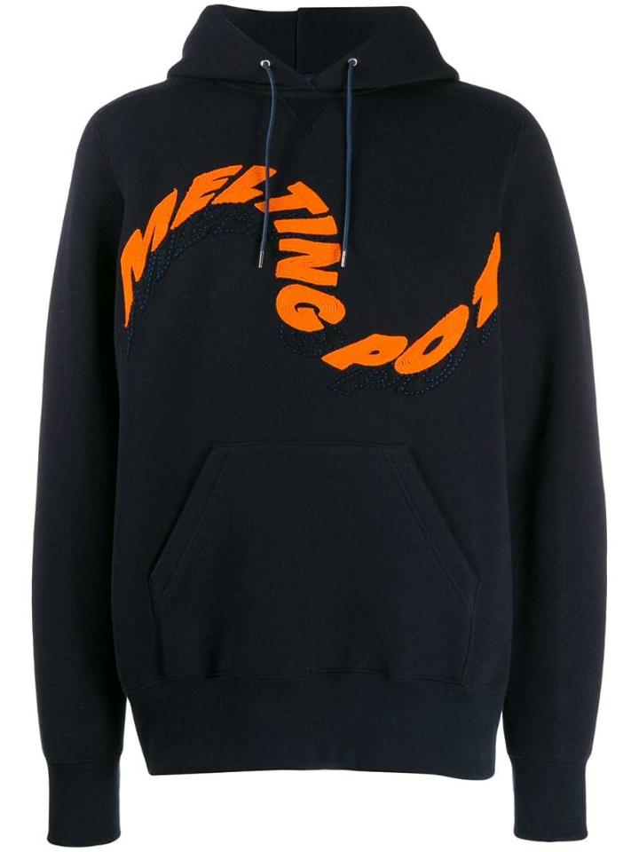 Sacai Melting Pot Print Hoodie - Blue