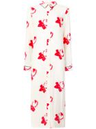 Ganni Floral Embroidered Shirt Dress - Nude & Neutrals
