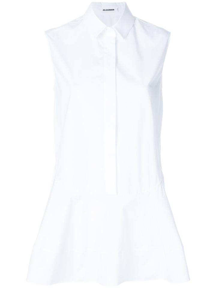 Jil Sander Long Sleeveless Blouse - White