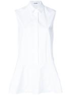 Jil Sander Long Sleeveless Blouse - White