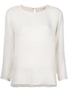 Yves Saint Laurent Vintage Ruched Detail Top - White