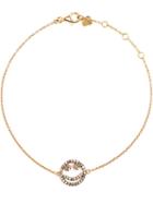 Rosa De La Cruz 18k Gold Bracelet With Diamond Smile Charm