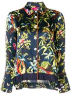 F.r.s For Restless Sleepers Floral Embroidered Blouse - Blue