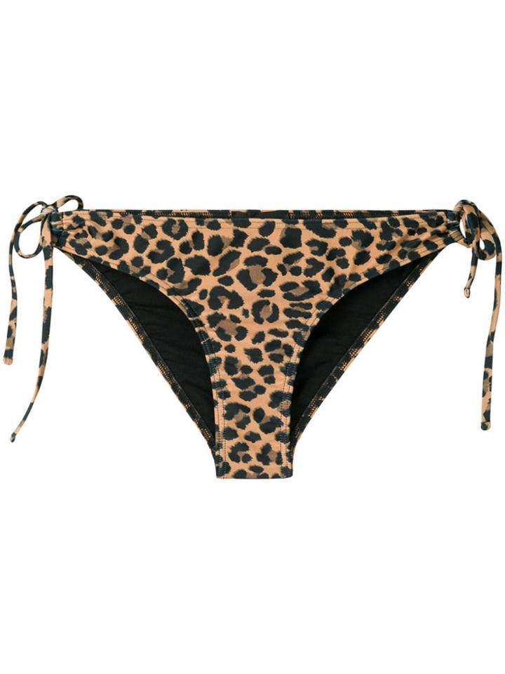 Zadig & Voltaire Leopard Print Bikini Bottom - Brown