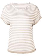 Zanone Striped T-shirt - Neutrals