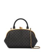 Chanel Vintage Quilted Effect Tote Bag - Black