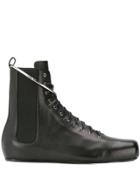 Jil Sander Lace-up Ankle Boots - Black