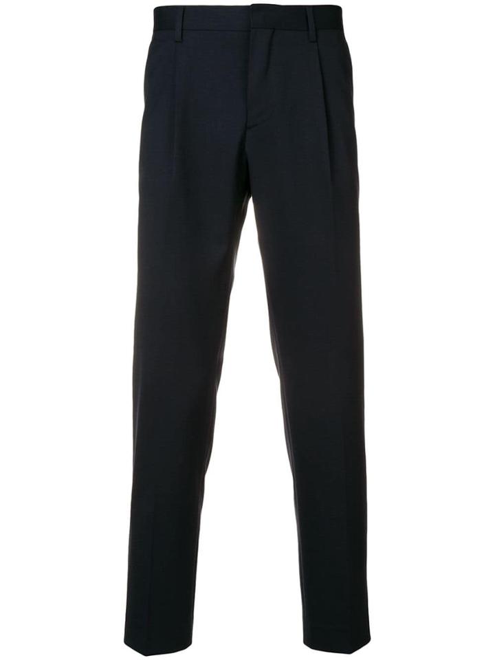 Entre Amis Slim-fit Tailored Trousers - Blue