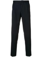 Entre Amis Slim-fit Tailored Trousers - Blue