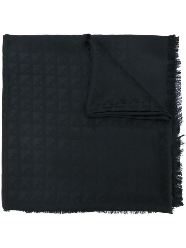 Bally 'crescent Giant' Carré, Women's, Black, Silk/wool