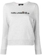 Karl Lagerfeld Embroidered Logo Sweatshirt - Grey