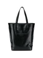 Saint Laurent Palm-tree Print Double Tote - Black