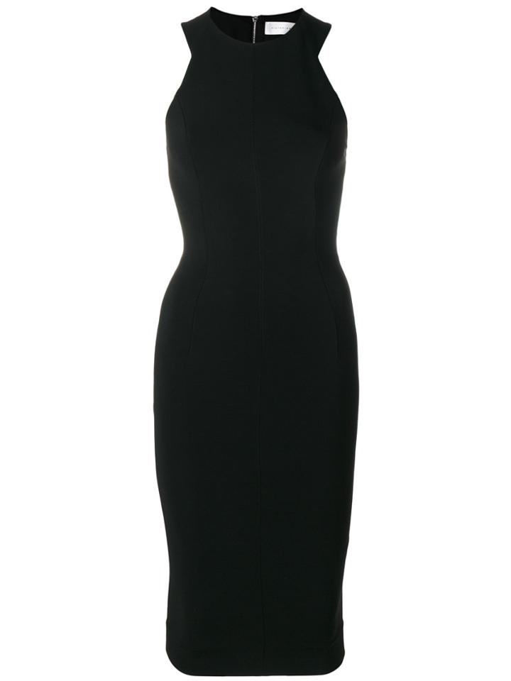 Victoria Beckham Cut Out Back Fitted Dress - Black