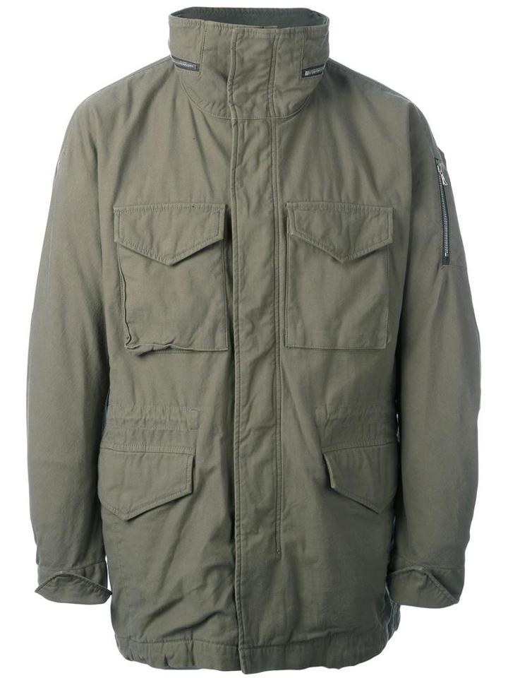 Attachment Patch Pocket Jacket, Men's, Size: 2, Green, Cotton/nylon