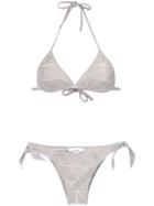 Amir Slama Patchwork Bikini Set - Nude & Neutrals