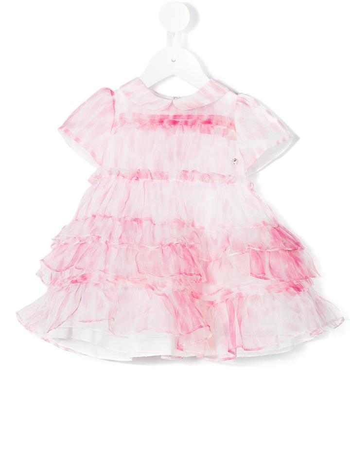 Roberto Cavalli Kids - Ruffled Dress - Kids - Cotton/polyester - 9 Mth, Pink/purple
