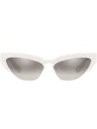 Miu Miu Eyewear Cat Eye Sunglasses - White