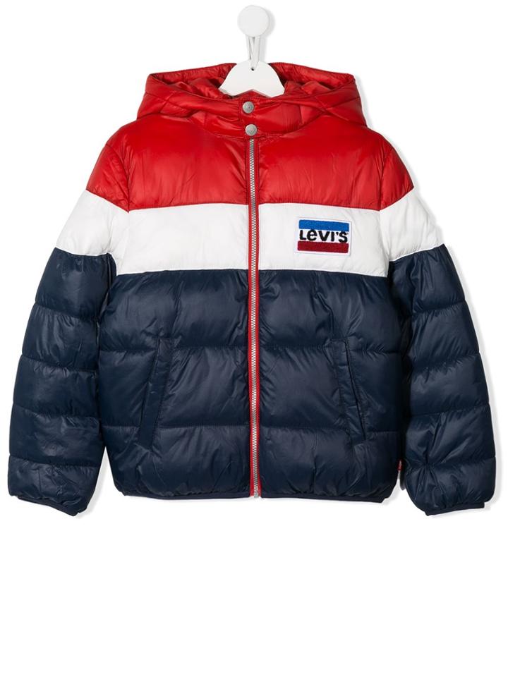 Levi's Kids Teen Panelled Padded Jacket - Blue