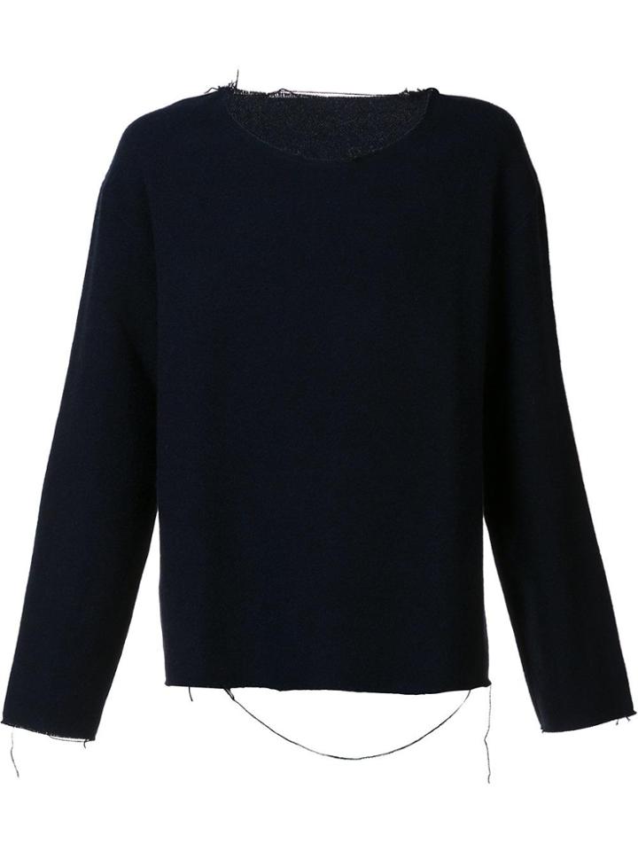 The Elder Statesman Crew Neck Jumper - Black