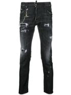 Dsquared2 Skater Chain Trim Jeans - Black