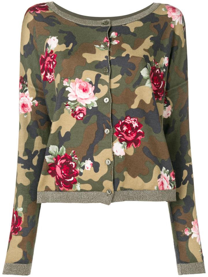 Twin-set Floral Camo Cardigan - Green