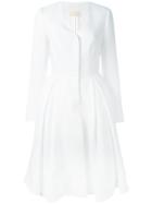 Sara Battaglia Flared Coat - White