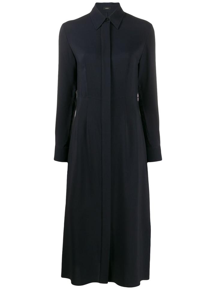 Joseph Long Sleeve Flared Dress - Blue