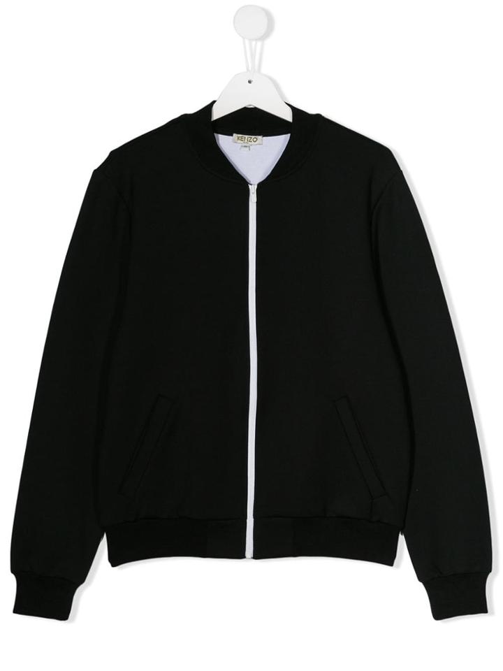 Kenzo Kids Logo Zip Up Sweater - Black