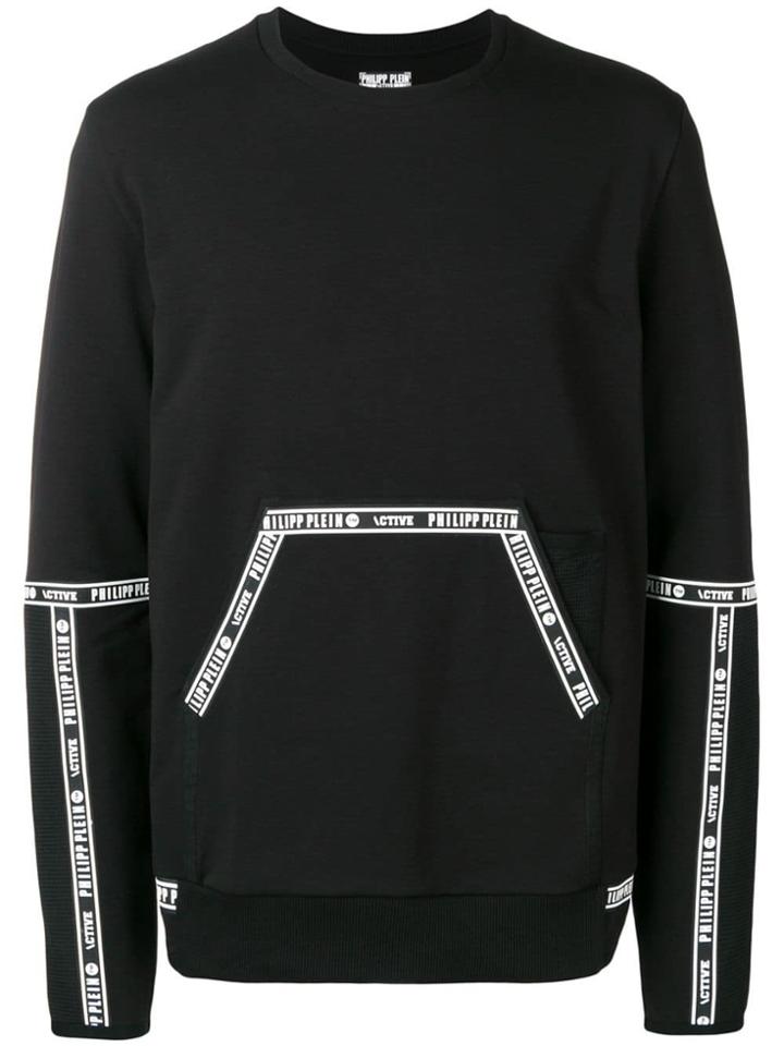 Philipp Plein Contrast Piped Sweater - Black
