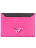 Prada Saffiano Card Holder - Pink & Purple