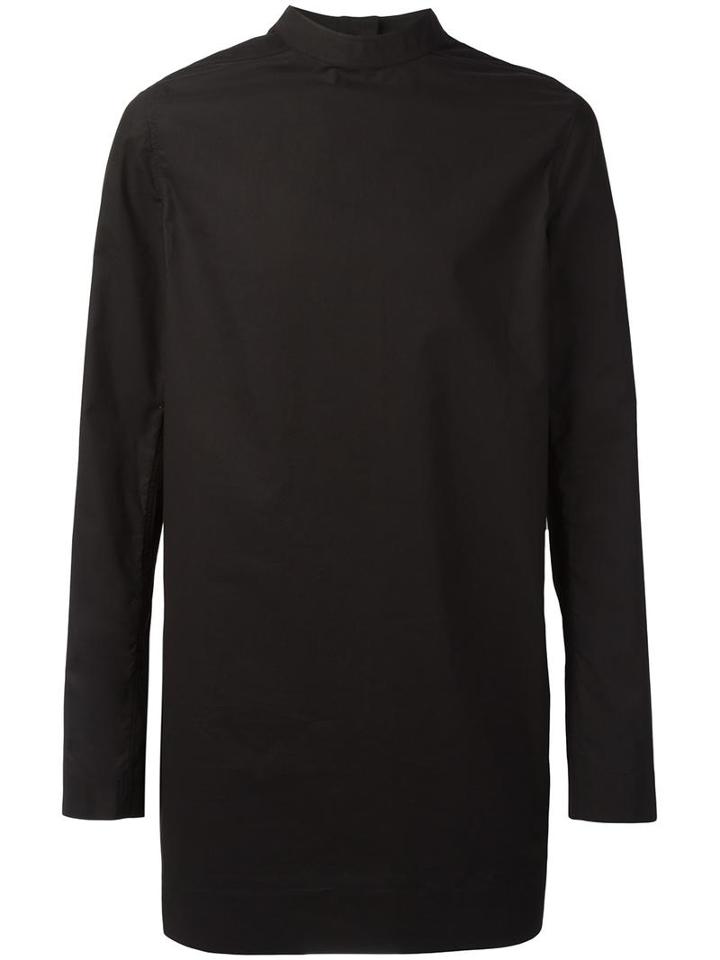 Rick Owens Moody Long Sleeve Tunic, Men's, Size: Small, Black, Cotton