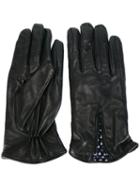 Fefè Leather Gloves, Adult Unisex, Blue, Leather/cashmere