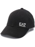Ea7 Emporio Armani Logo Print Baseball Cap - Black