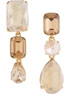 Oscar De La Renta Bold Crystal Earrings - Metallic