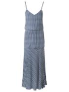 Giuliana Romanno Striped Midi Dress