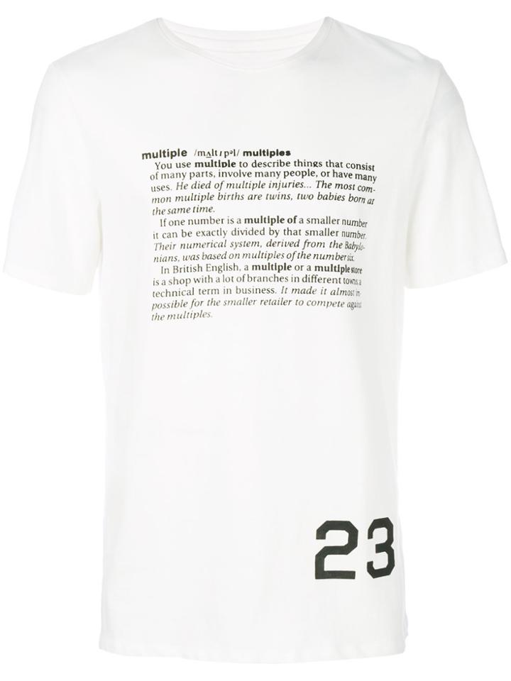 Cy Choi Dictionary Print T-shirt - White