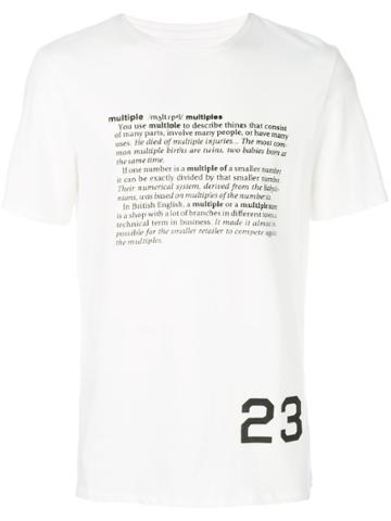 Cy Choi Dictionary Print T-shirt - White