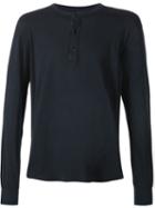 321 Longsleeved Henley T-shirt, Men's, Size: L, Black, Cotton/polyester