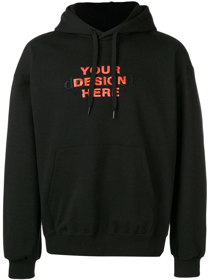 Doublet Your Design Here Print Hoodie - Black