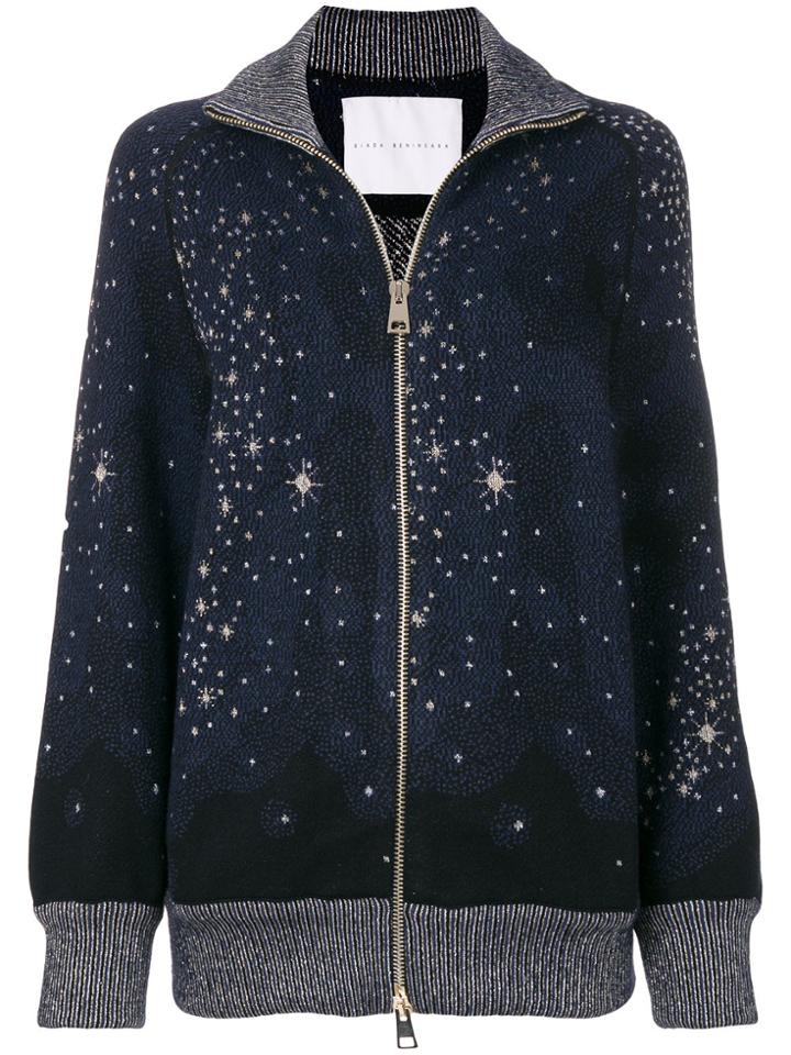 Giada Benincasa Falling Stars Zipped Front Cardigan - Blue
