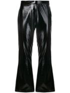 Federica Tosi Pvc Cropped Trousers - Black