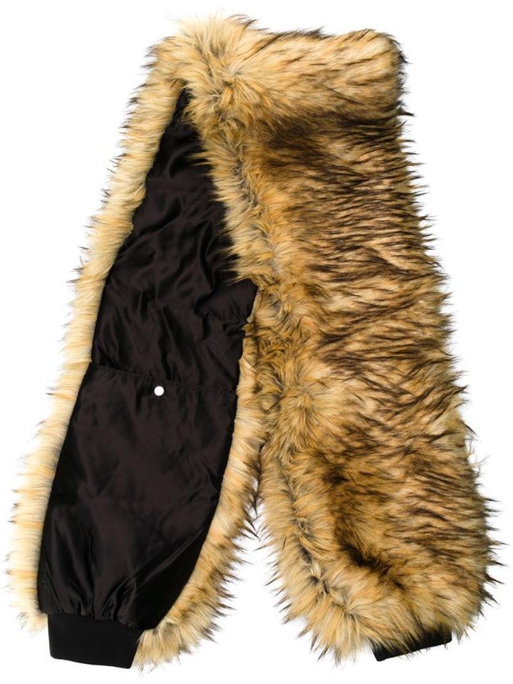Filles A Papa Synthetic Fur Scarf - Neutrals