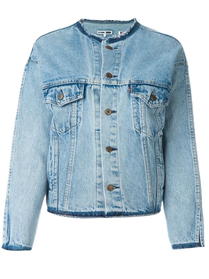 Re/done Band Collar Denim Jacket