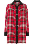 Fausto Puglisi Oversized Tartan Shirt - Red
