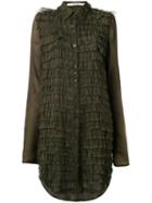 Damir Doma - Ruffle Detail Shirt Top - Women - Viscose - M, Green, Viscose