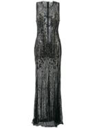 Amen Lace Dress With Chain Embellishment - Black