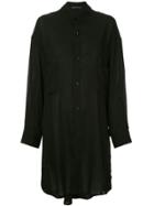 Yohji Yamamoto Sheer Long-line Shirt - Black