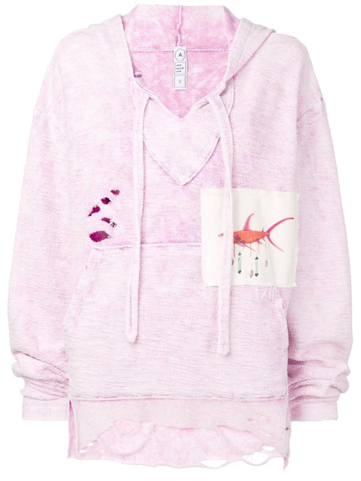 Alchemist Distressed Hoodie - Pink & Purple