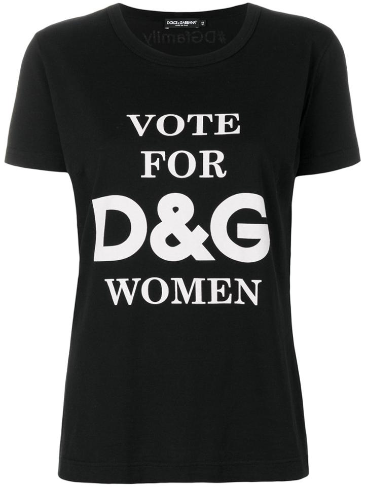 Dolce & Gabbana Vote For D & G Women T-shirt - Black