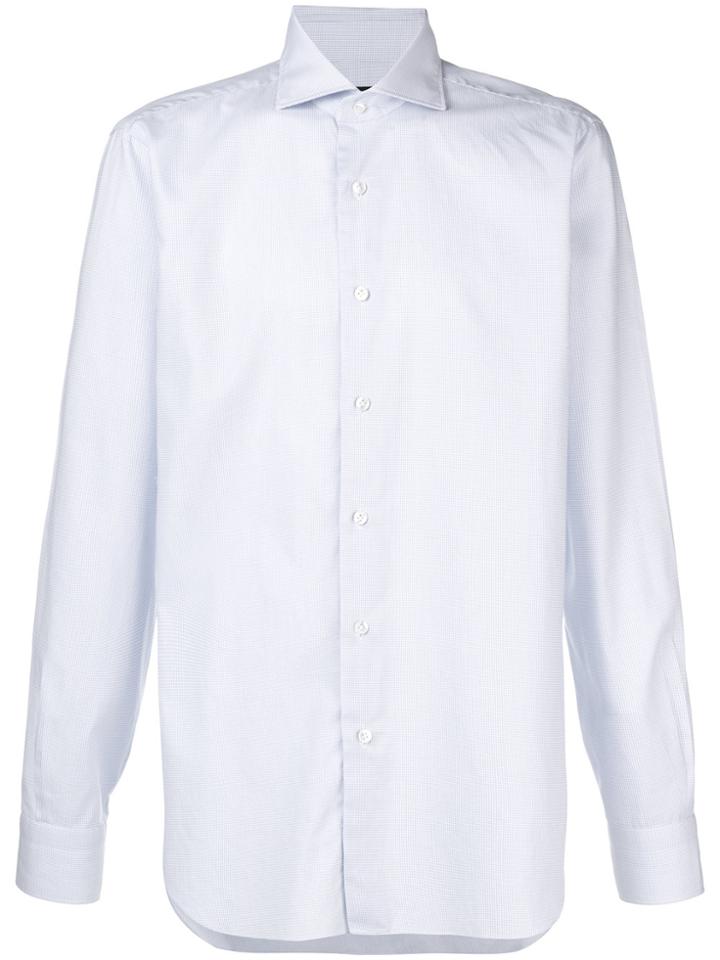 Barba Long-sleeve Fitted Shirt - Blue